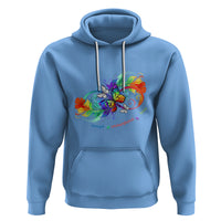 Autism Acceptance Hoodie Accept Understand Love Rainbow Infinity With Butterfly Feathers - Wonder Print Shop