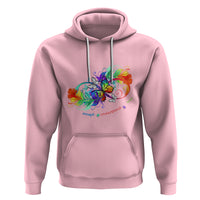 Autism Acceptance Hoodie Accept Understand Love Rainbow Infinity With Butterfly Feathers - Wonder Print Shop