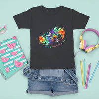 Autism Acceptance T Shirt For Kid Accept Understand Love Rainbow Infinity With Butterfly Feathers - Wonder Print Shop