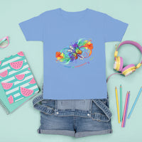 Autism Acceptance T Shirt For Kid Accept Understand Love Rainbow Infinity With Butterfly Feathers - Wonder Print Shop