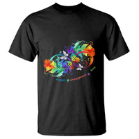 Autism Acceptance T Shirt Accept Understand Love Rainbow Infinity With Butterfly Feathers - Wonder Print Shop