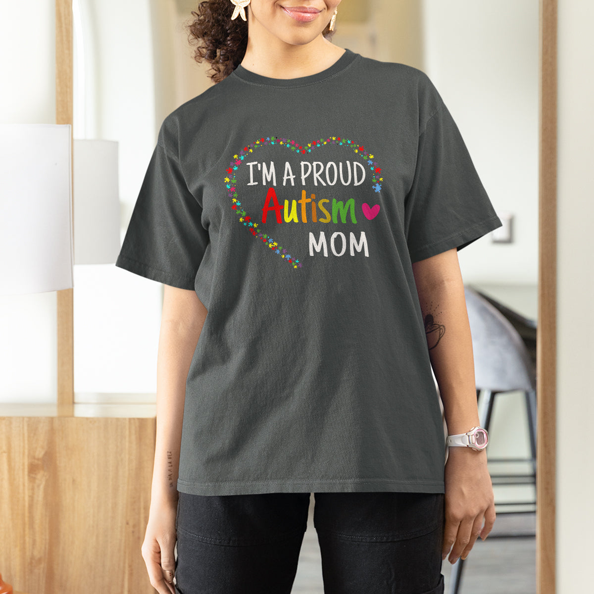 I'm A Proud Autism Mom T Shirt For Women Accept Understand Love Support Autistic Warriors - Wonder Print Shop