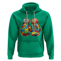 Autism Support Hoodie Her Fight is My Fight Jigsaw Puzzle Boxing Gloves - Wonder Print Shop