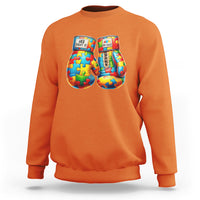 Autism Support Sweatshirt Her Fight is My Fight Jigsaw Puzzle Boxing Gloves - Wonder Print Shop