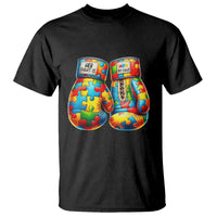 Autism Support T Shirt Her Fight is My Fight Jigsaw Puzzle Boxing Gloves - Wonder Print Shop