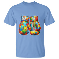 Autism Support T Shirt Her Fight is My Fight Jigsaw Puzzle Boxing Gloves - Wonder Print Shop