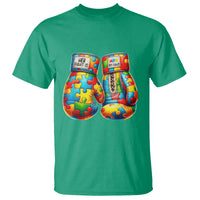 Autism Support T Shirt Her Fight is My Fight Jigsaw Puzzle Boxing Gloves - Wonder Print Shop