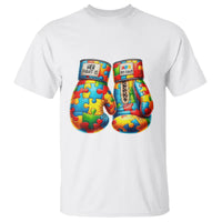 Autism Support T Shirt Her Fight is My Fight Jigsaw Puzzle Boxing Gloves - Wonder Print Shop
