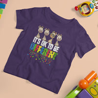 Giraffe Autism T Shirt For Kid It's Ok To Be Different Jigsaw Puzzle - Wonder Print Shop