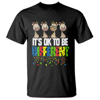 Giraffe Autism T Shirt It's Ok To Be Different Jigsaw Puzzle - Wonder Print Shop