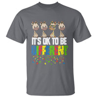 Giraffe Autism T Shirt It's Ok To Be Different Jigsaw Puzzle - Wonder Print Shop