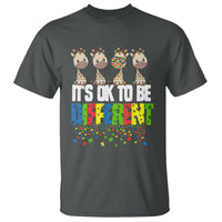 Giraffe Autism T Shirt It's Ok To Be Different Jigsaw Puzzle - Wonder Print Shop