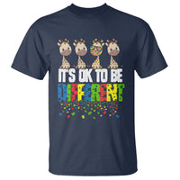 Giraffe Autism T Shirt It's Ok To Be Different Jigsaw Puzzle - Wonder Print Shop