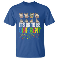 Giraffe Autism T Shirt It's Ok To Be Different Jigsaw Puzzle - Wonder Print Shop