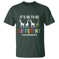 Giraffe Autism T Shirt It's Ok To Be Different Jigsaw Puzzle - Wonder Print Shop