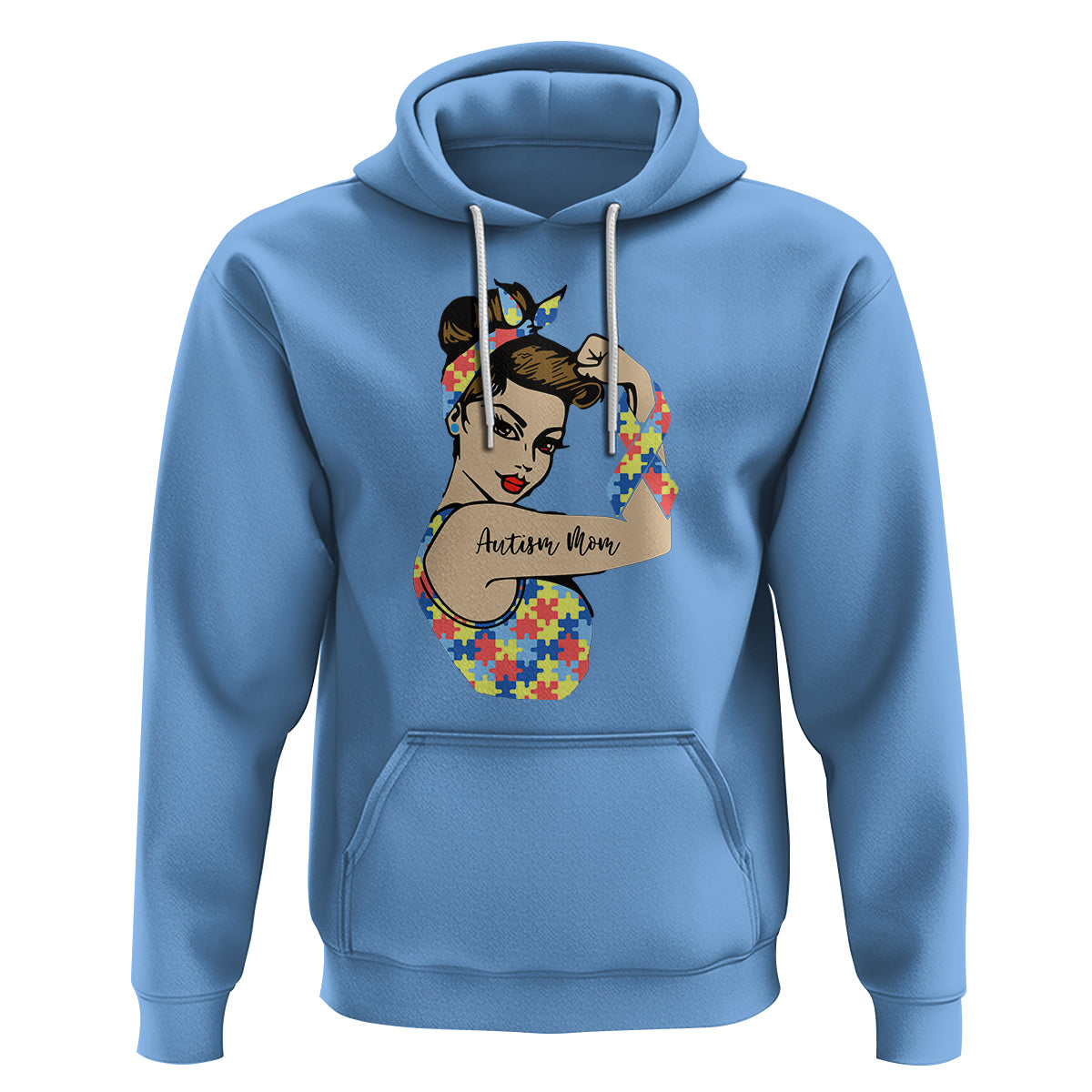 Autism Mom Hoodie Strong Woman Understand Love Support - Wonder Print Shop