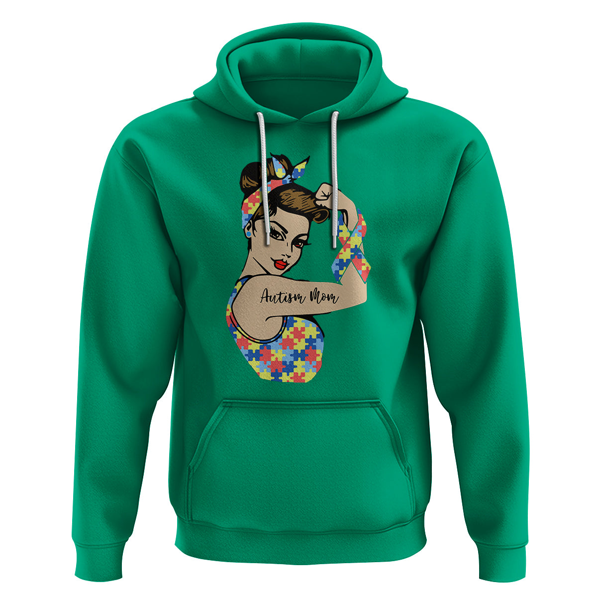Autism Mom Hoodie Strong Woman Understand Love Support - Wonder Print Shop