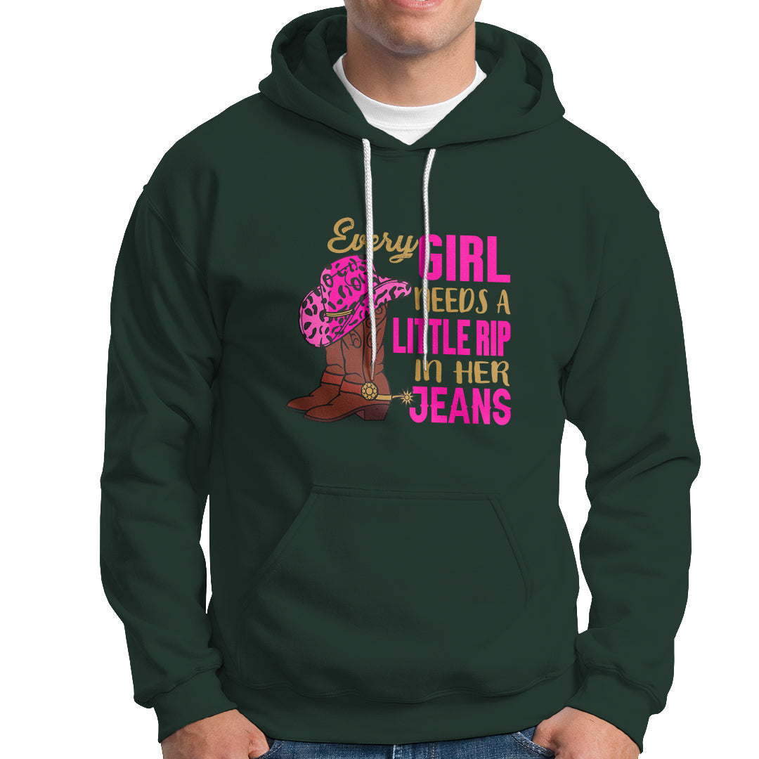 Every Girl Needs A Little Rip In Her Jeans Hoodie - Wonder Print Shop