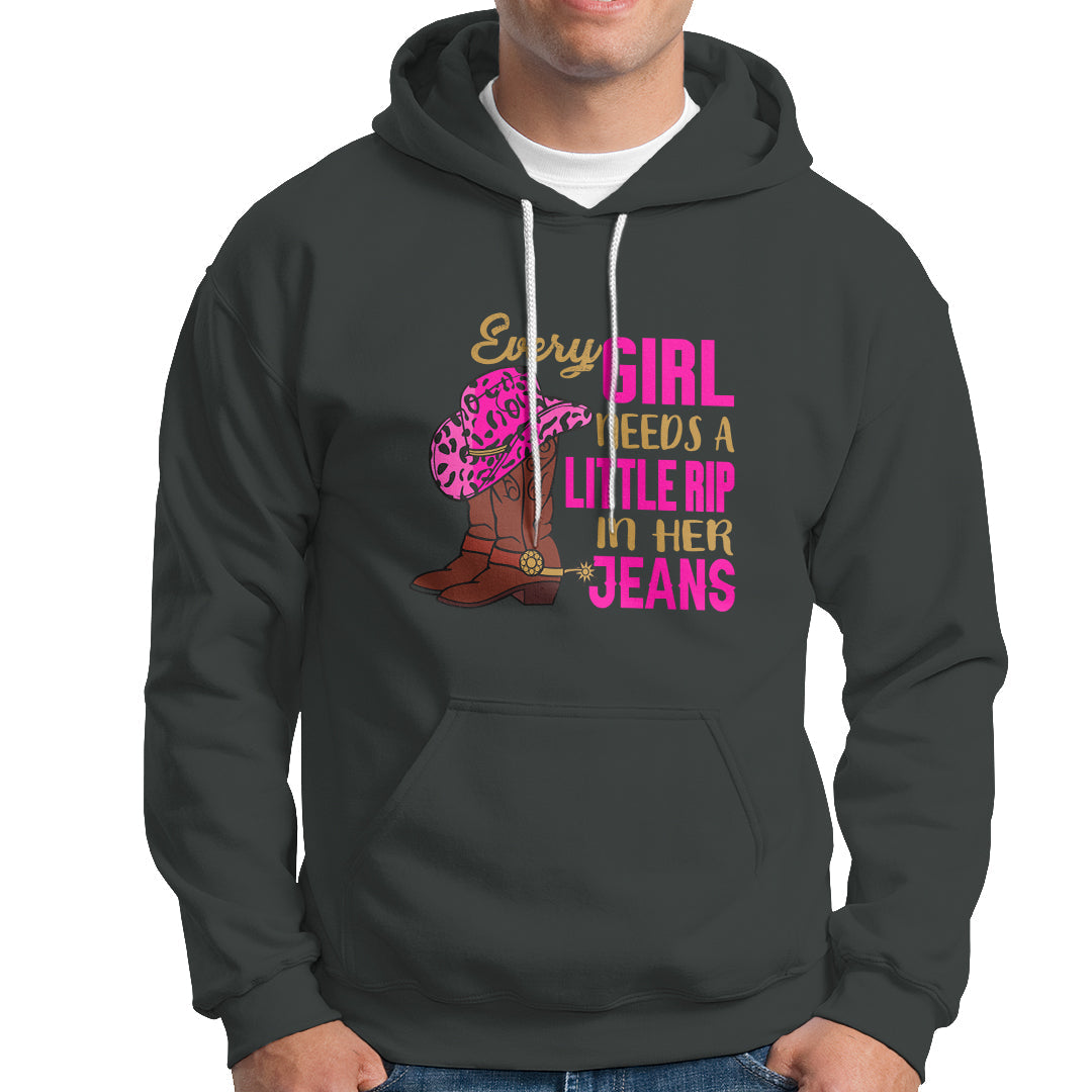 Every Girl Needs A Little Rip In Her Jeans Hoodie - Wonder Print Shop