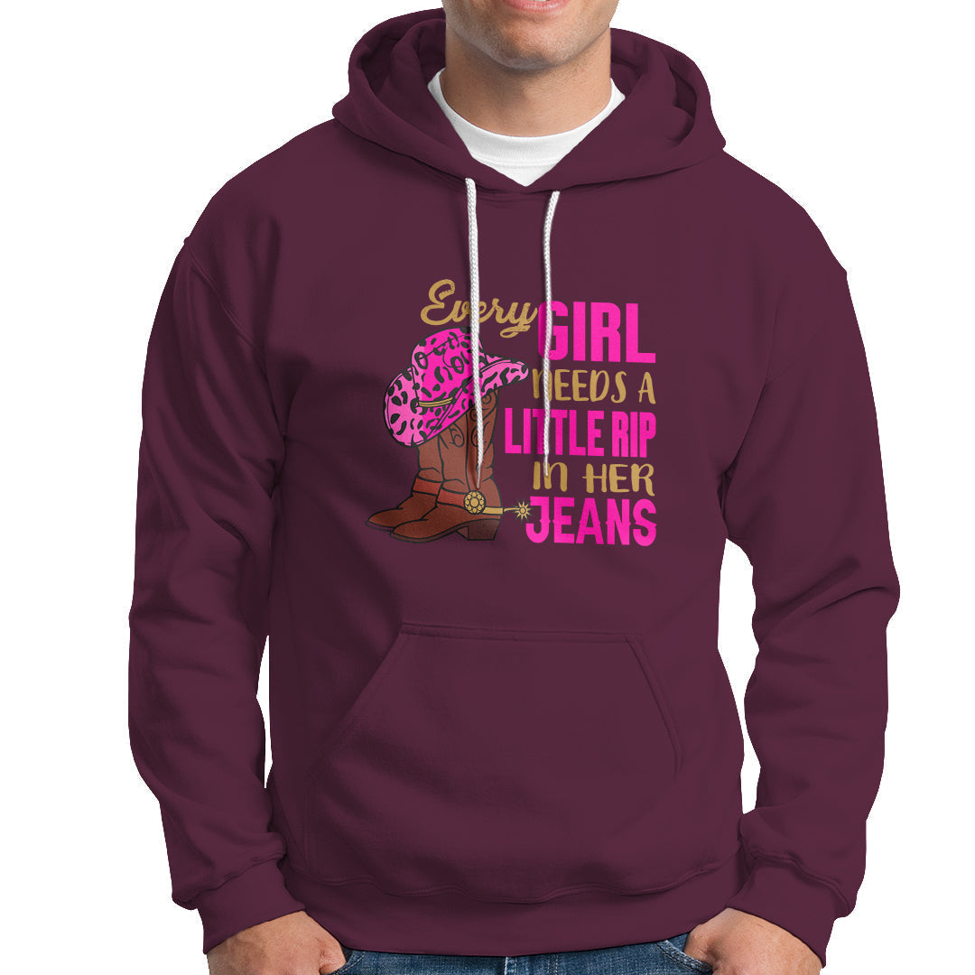 Every Girl Needs A Little Rip In Her Jeans Hoodie - Wonder Print Shop