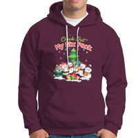 Snowman Hoodie Check Out My Six Pack Snowmies - Wonder Print Shop