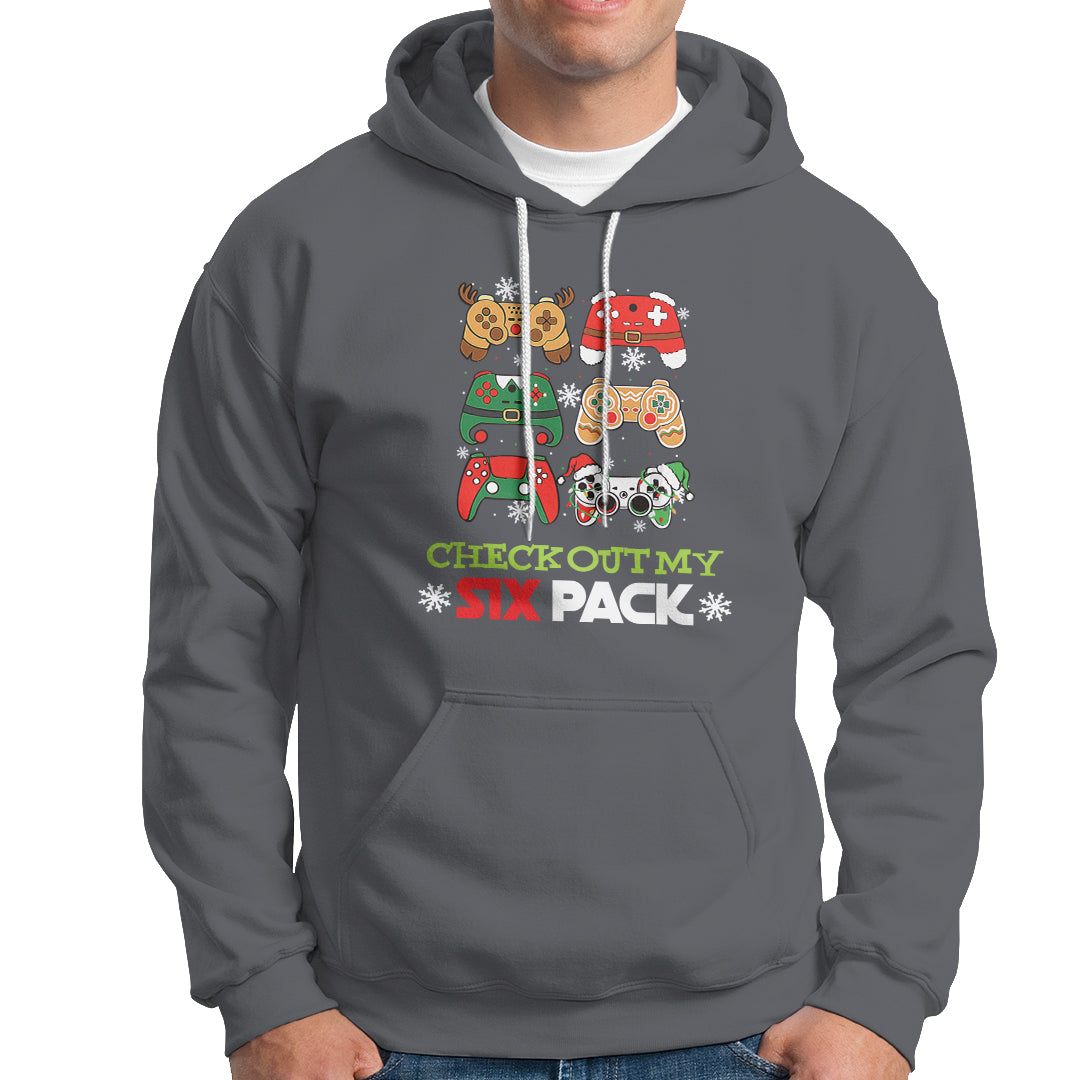Video Game Christmas Hoodie Check Out My Six Pack - Wonder Print Shop
