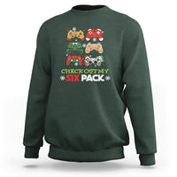 Video Game Christmas Sweatshirt Check Out My Six Pack - Wonder Print Shop