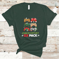 Video Game Christmas T Shirt Check Out My Six Pack - Wonder Print Shop