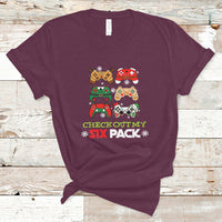 Video Game Christmas T Shirt Check Out My Six Pack - Wonder Print Shop