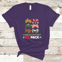 Video Game Christmas T Shirt Check Out My Six Pack - Wonder Print Shop