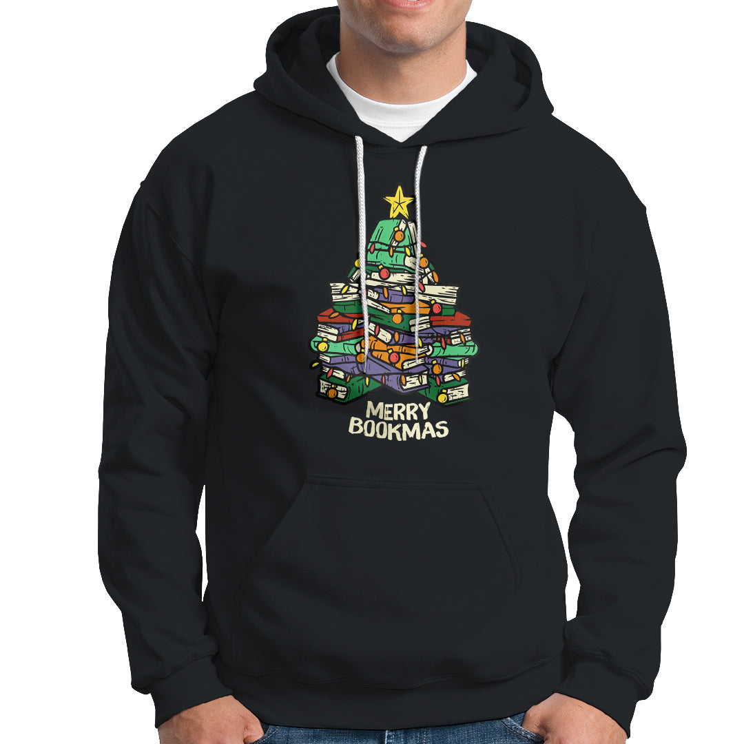 Reading Hoodie Merry Bookmas Christmas - Wonder Print Shop