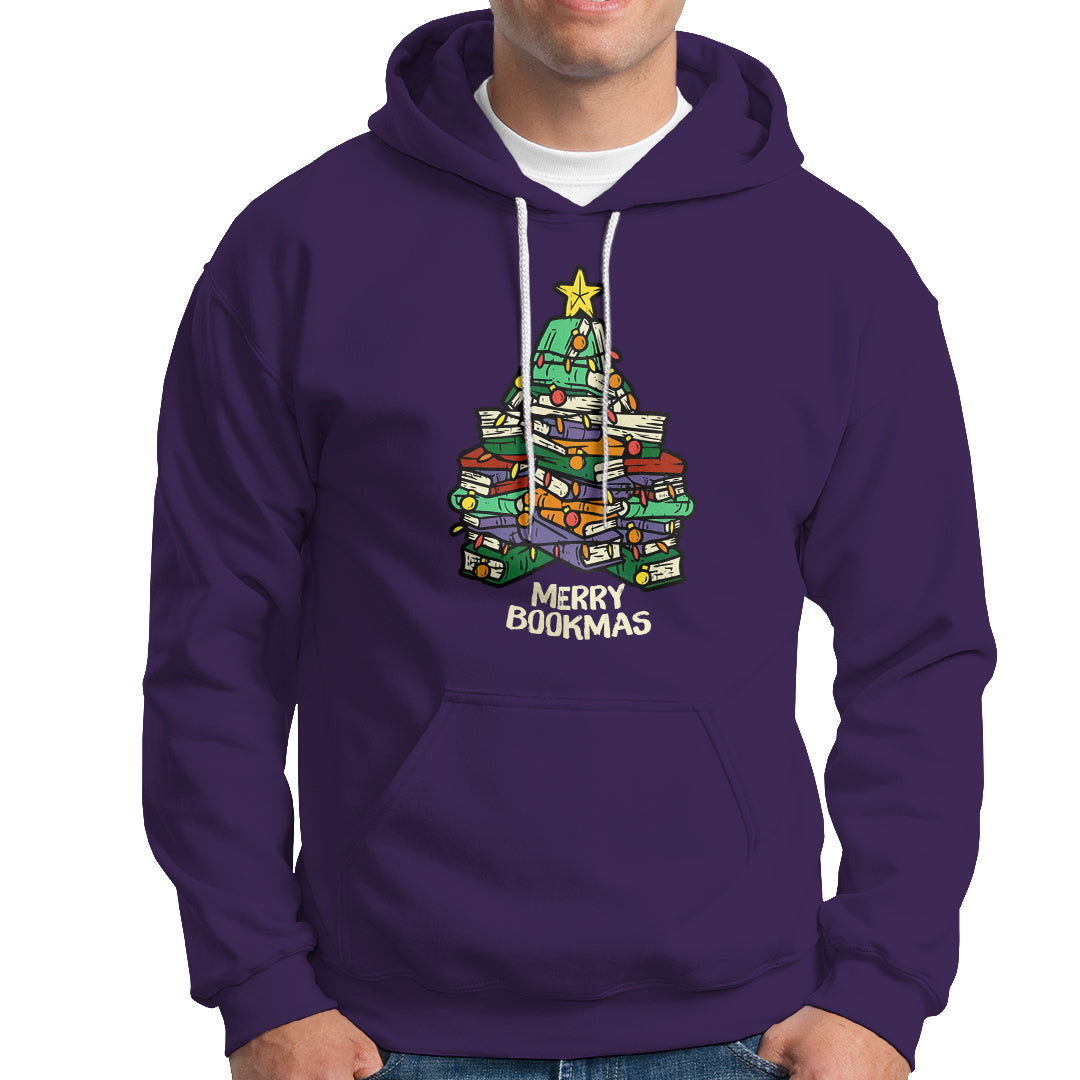 Reading Hoodie Merry Bookmas Christmas - Wonder Print Shop