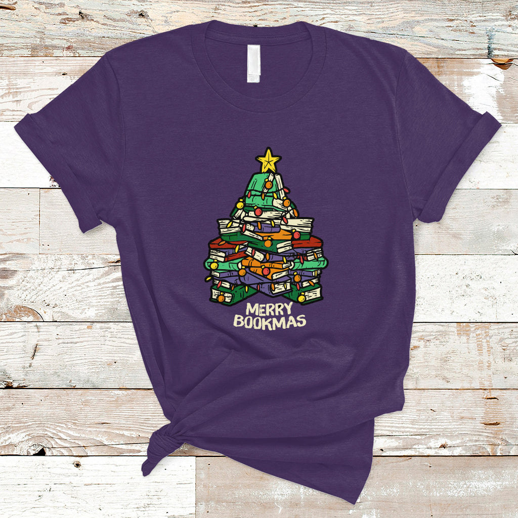 Reading T Shirt Merry Bookmas Christmas - Wonder Print Shop