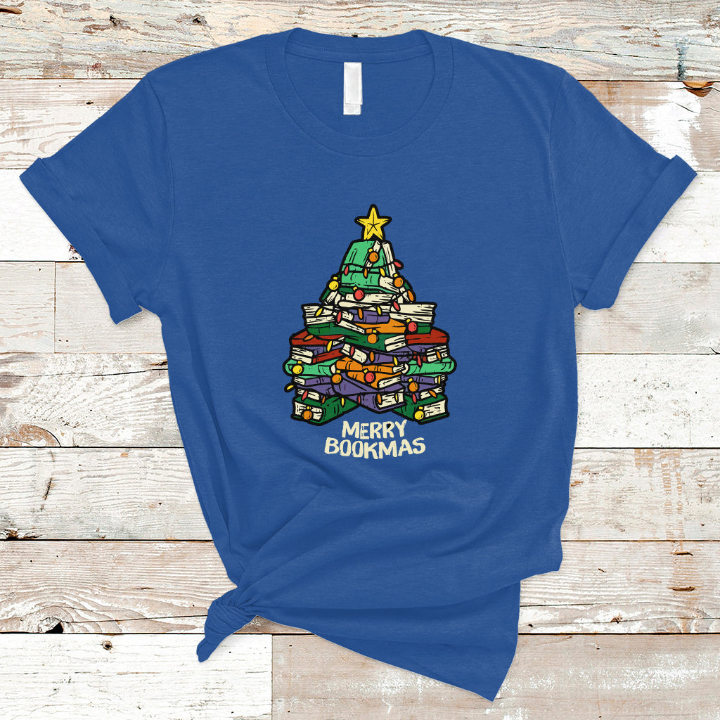 Reading T Shirt Merry Bookmas Christmas - Wonder Print Shop