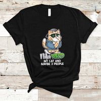 I Like Weed My Cat And 3 Maybe People Marijuana Leaf T Shirt - Wonder Print Shop