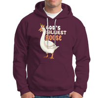God's Silliest Goose Funny Duck Quotes Hoodie - Wonder Print Shop