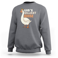 God's Silliest Goose Funny Duck Quotes Sweatshirt - Wonder Print Shop