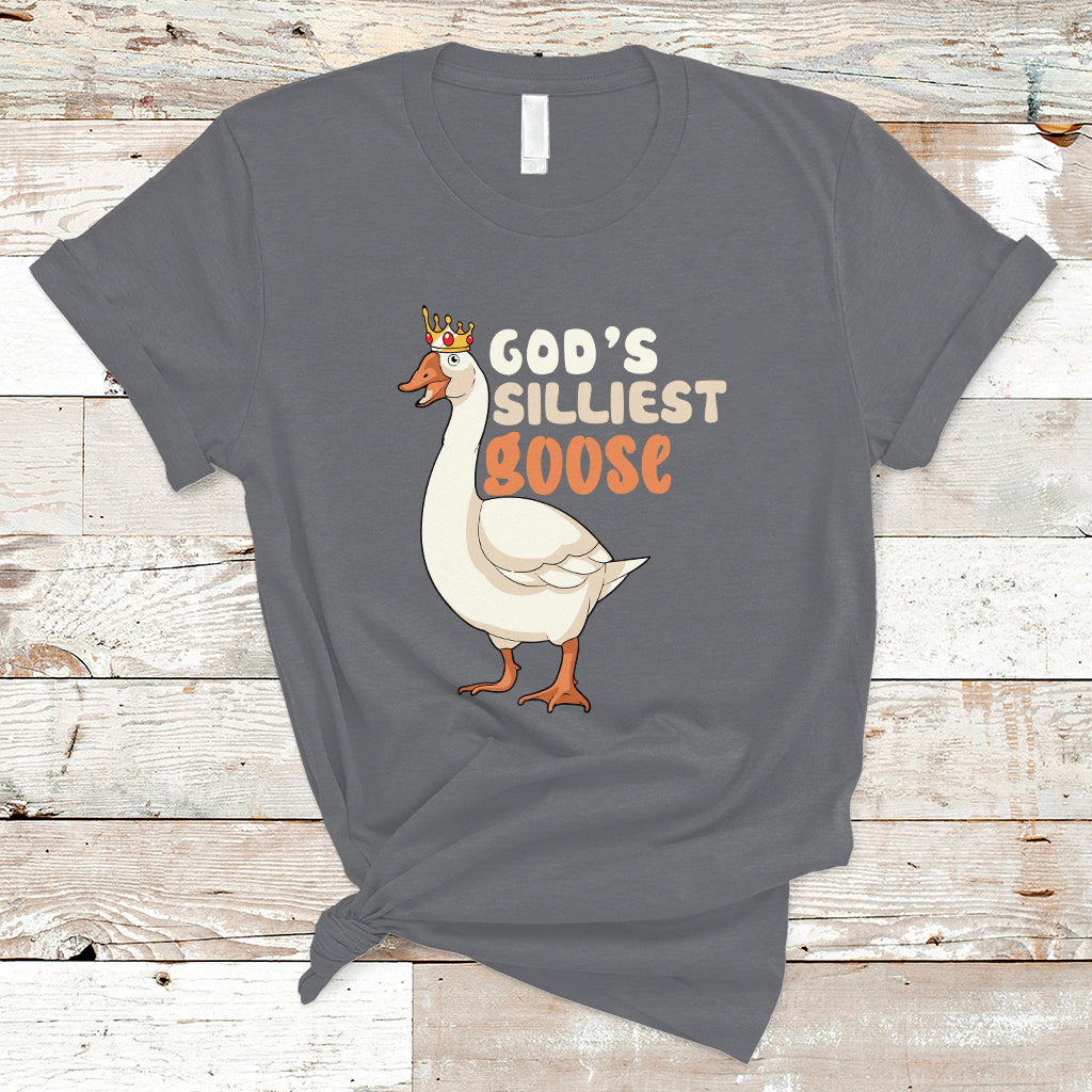God's Silliest Goose Funny Duck Quotes T Shirt - Wonder Print Shop