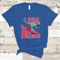 Valentines Day Dinosaur I Steal Hearts Skateboard T Shirt - Wonder Print Shop