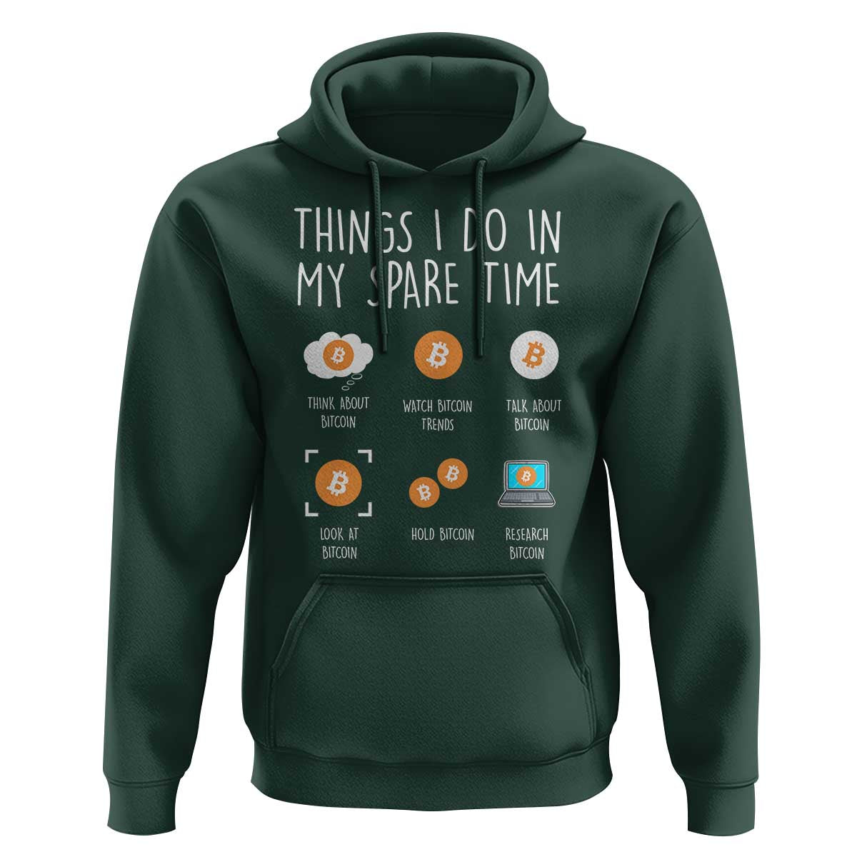 Funny Crypto Investing Hoodie Things I Do Spare Time Bitcoin BTC Crypto Cryptocurrency