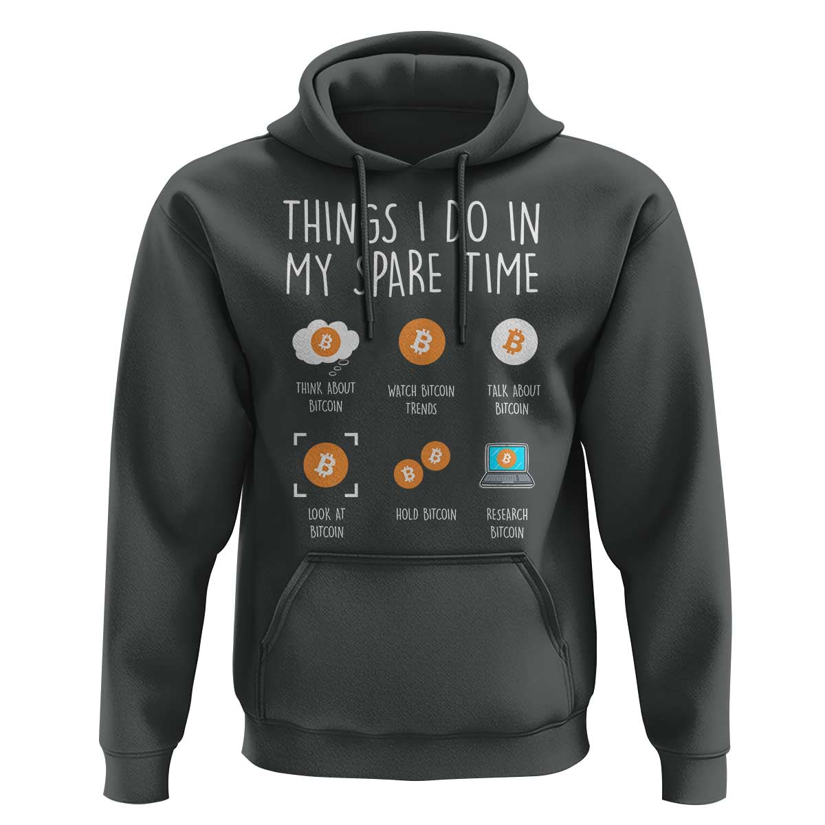 Funny Crypto Investing Hoodie Things I Do Spare Time Bitcoin BTC Crypto Cryptocurrency