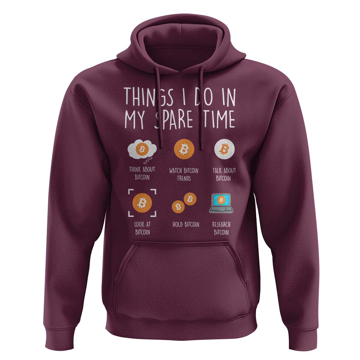 Funny Crypto Investing Hoodie Things I Do Spare Time Bitcoin BTC Crypto Cryptocurrency