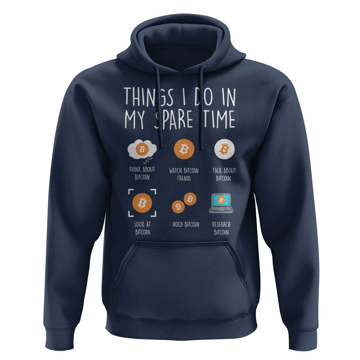 Funny Crypto Investing Hoodie Things I Do Spare Time Bitcoin BTC Crypto Cryptocurrency