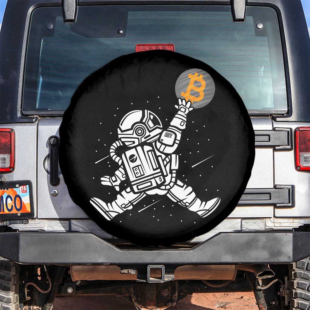 Funny Crypto Investing Spare Tire Cover Bitcoin HODL BTC Astronaut Trader