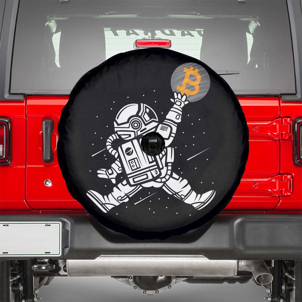 Funny Crypto Investing Spare Tire Cover Bitcoin HODL BTC Astronaut Trader