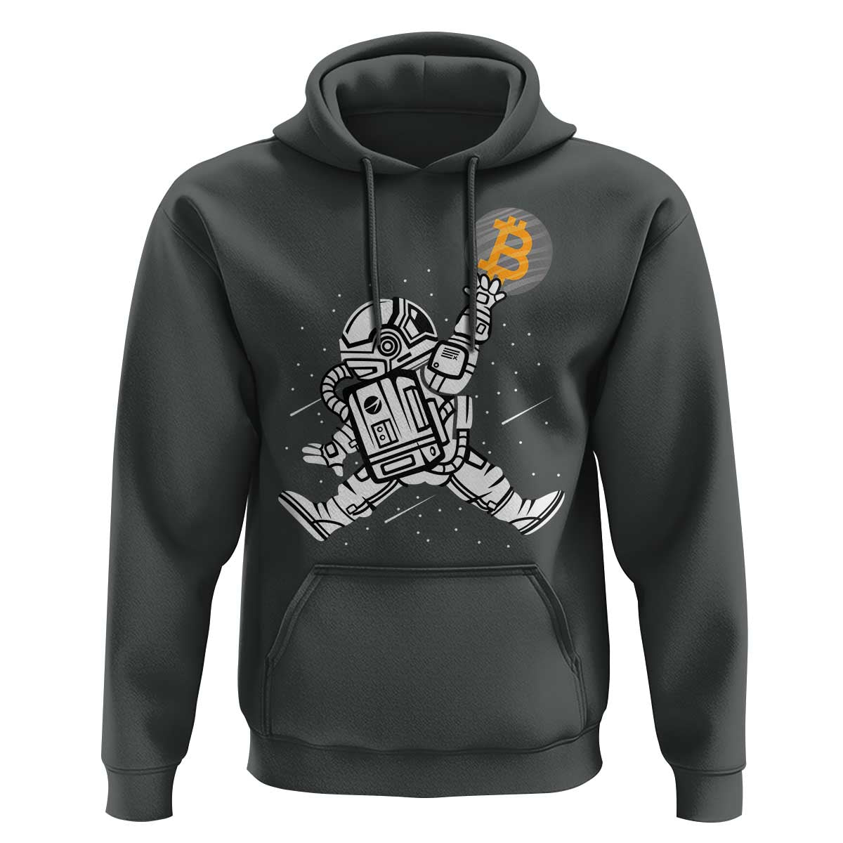 Funny Crypto Investing Hoodie Bitcoin HODL BTC Astronaut Trader