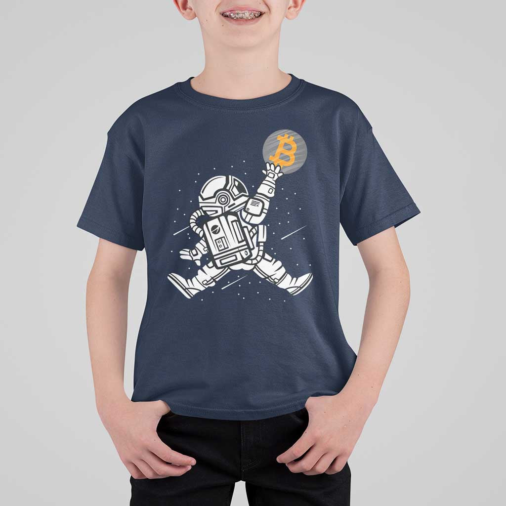 Funny Crypto Investing T Shirt For Kid Bitcoin HODL BTC Astronaut Trader