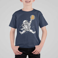 Funny Crypto Investing T Shirt For Kid Bitcoin HODL BTC Astronaut Trader