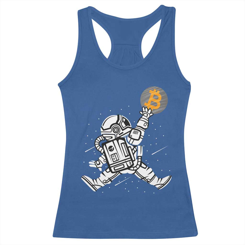 Funny Crypto Investing Racerback Tank Top Bitcoin HODL BTC Astronaut Trader