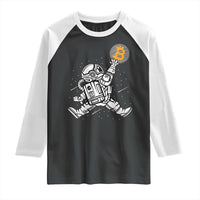 Funny Crypto Investing Raglan Shirt Bitcoin HODL BTC Astronaut Trader